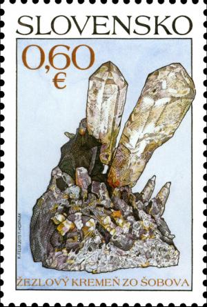 Colnect-1903-129-Slovak-Minerals--ndash--Sceptre-Quartz-from--Scaron-obov.jpg