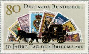 Colnect-153-490-Fan-of-Stamps-behind-Stagecoach.jpg