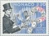 Colnect-149-332-Magician-with-dove-and-playing-cards.jpg