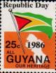 Colnect-4877-551-Guyana-Flag-over-outline-map-pole-to-left.jpg