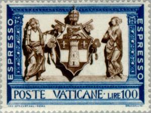 Colnect-150-713-Coat-of-arms-of-John-XXIII-and-figures-of-justice-and-hope.jpg