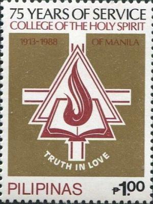 Colnect-2954-134-College-of-Holy-Spirit---75th-Anniversaries.jpg