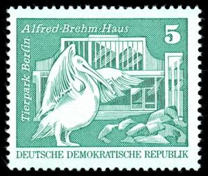 Colnect-1978-895-Alfred-Brehm-Building-Berlin-Zoo---Rosy-Pelican-Pelecanus-.jpg