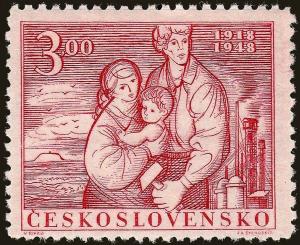 Colnect-4039-697-30th-Anniversary-of-Czechoslovakia---Drawing-of-family.jpg