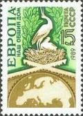 Colnect-195-576-Europe---Map-of-Europe-and-white-stork-s-nest.jpg