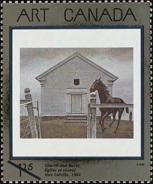 Colnect-570-114-Church-and-Horse-1964-Alex-Colville.jpg