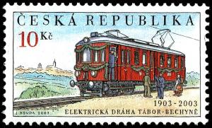 Colnect-3733-959-100-Years-of-the-K%C5%99i%C5%BE%C3%ADk-first-electric-railway-from-T%C3%A1bor-to.jpg