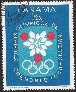 Colnect-3602-478-Emblem-of-the-10th-Olympic-Winter-Games-in-Grenoble.jpg