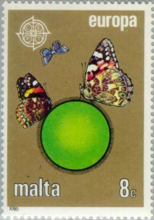 Colnect-130-907-Symbolic-plant-and-butterflies.jpg