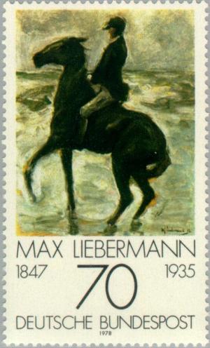 Colnect-153-141--Horseman-on-the-shore-turning-left--Max-Liebermann-1847-1.jpg