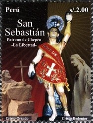 Colnect-1597-430-San-Sebastian-Patron-of-the-Province-of-Chepen.jpg