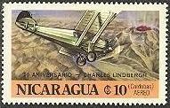 Colnect-1317-843-Spirit-of-St-Louis-over-Momotombo-vulcano.jpg
