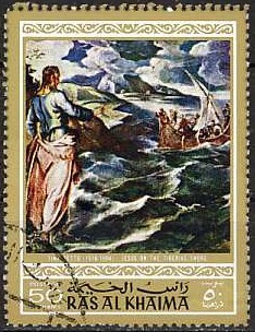 Colnect-2090-204-Jesus-at-the-lake-of-%E2%80%8B%E2%80%8BTiberias--by-Jacopo-Tintoretto-1518-.jpg