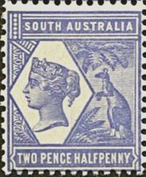 Colnect-5267-521-Queen-Victoria-and-Red-kangaroo-Macropus-rufus.jpg