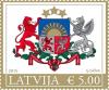 Colnect-2655-221-Coat-of-arms-of-the-Republic-of-Latvia-golden-frame.jpg