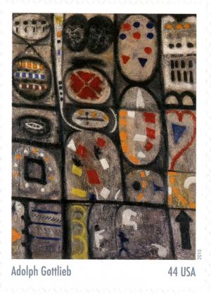 Colnect-887-750-Romanesque-Fa%C3%A7ade-by-Adolph-Gottlieb.jpg