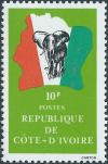 Colnect-3289-393-Elephant-in-front-of-map-of-Ivory-Coast.jpg