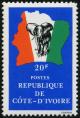 Colnect-4485-036-Elephant-in-front-of-map-of-Ivory-Coast.jpg