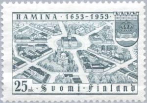 Colnect-159-245-Hamina-Fredrikshamm-from-the-Air-Coat-of-Arms.jpg