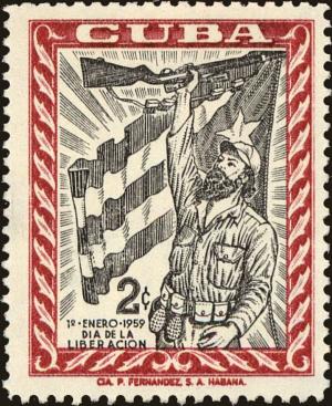 Colnect-4828-707-Freedom-fighters-in-front-of-flag.jpg