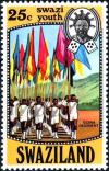 Colnect-2908-628-Gcina-regiment-marching-with-flags.jpg