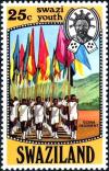 Colnect-2908-628-Gcina-regiment-marching-with-flags.jpg