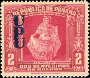 Colnect-6022-604-La-Pollera-Overprinted-UPU.jpg