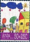 Colnect-982-042-Children-with-balloons-house.jpg