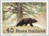 Colnect-171-480-Brown-Bear-Ursus-arctos-and-Beech-in-the-Park-of-Abruzzo.jpg