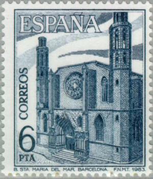 Colnect-175-807-Basilica-Santa-Mar%C3%ADa-del-Mar-Barcelona.jpg