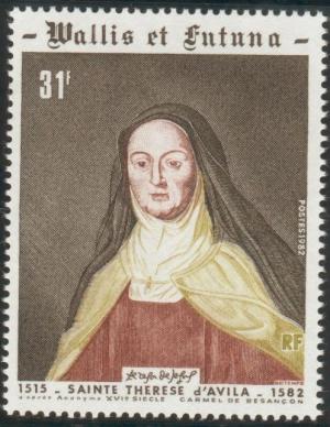 Colnect-897-418-4th-centenary-of-the-death-of-St-Teresa-of-Avila.jpg