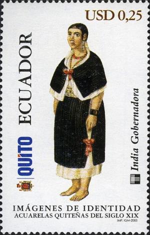 Colnect-2194-439-Ecuadorian-Identity---Watercolour-of-19th-Century-Quito-wome.jpg